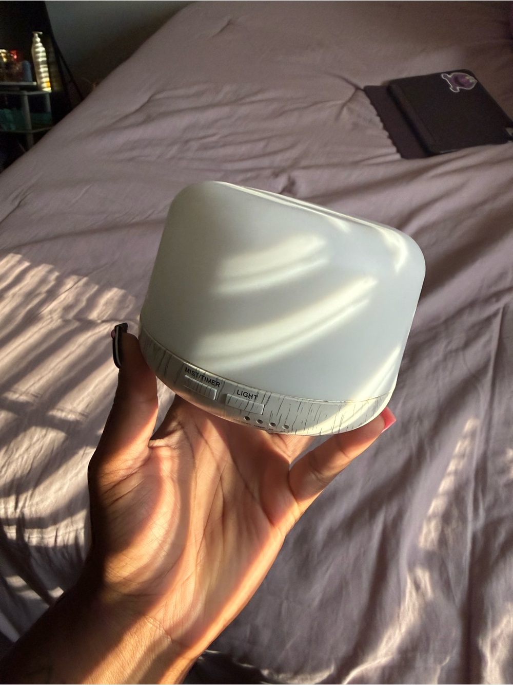 White Portable Diffuser with Timer and Light - Unbranded
